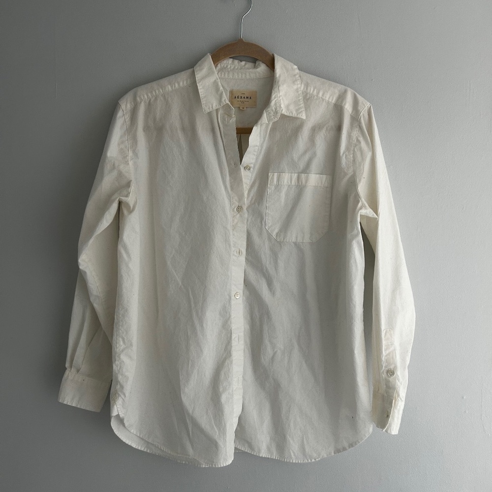 Sezane White Button Up